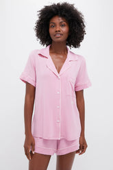 Rose Quartz Petal Pink Gisele Short PJ Set